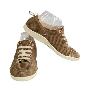 Vionic Beach Washable Canvas Casual Sneakers Pismo Olive Green Size 9